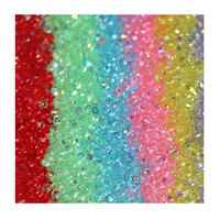 Perles de pierres précieuses en acrylique AB colorées 3*4MM pour remplissage de vases, décoration de fêtes, mariages et maison, remplissage en diamant à facettes