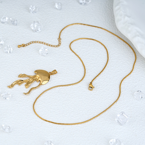 Collar con Colgante de Medusa Chapado en Oro 304 316, Cadena de Serpiente de Aleación, Diseño de Animal Bonito Unisex, Joyería para Uso Diario - Product Image 4