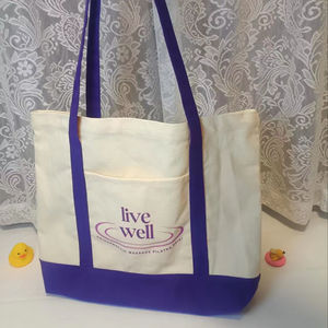 Sacs fourre-tout en toile de coton personnalisés de haute qualité en gros avec votre logo imprimé - Product Image 1