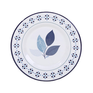 Dinnerware Set Round Melamine Plate Bpa Free Daily Use Minimalist Style - Product Image 1