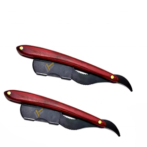 Vente en gros de rasoir à lame unique en acier inoxydable de qualité supérieure avec manche en bois bikini jetable personnalisé sous le bras - Product Image 3