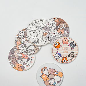 Großhandel Cartoon Pet Cute Cat Serie Cup Mat Kreative Kieselalgen Schlamm Untersetzer <span class=keywords><strong>Tischset</strong></span> Anpassbares Logo - Product Image 1