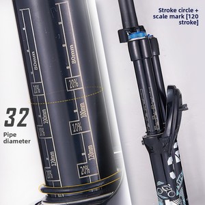 Krsec 26/27.5/29Inch Hợp Kim Nhôm Xe Đạp Phía Trước Ngã Ba Eox Giảm xóc Màu Đen Thẳng Steerer Loại Áp Suất Không Khí Xe Đạp Leo Núi Ống - Product Image 3