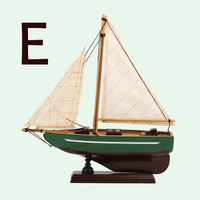 Modèle de bateau hollandais en bois, décoration de voilier, petit yacht Catalina, maquette de bateau à l'échelle pour la décoration de la maison et de la chambre d'enfants, cadeau bateau en bois