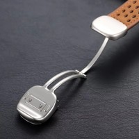 Tali Jam Tangan Sport Loop Premium Mifa Kulit Asli Magnetik Stainless Steel 42mm dengan Gesper Lipat Lembut Tahan Air