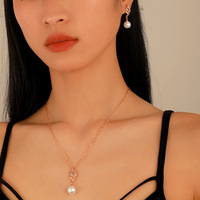 Ensembles de colliers et boucles d'oreilles en perles, bijoux de luxe, torche en diamant, nouveau Design, vente en gros, 2022