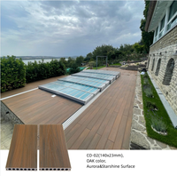Plancher en WPC extérieur imperméable, design européen, antidérapant, anticorrosion, avec clip en T dissimulé