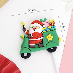 Weihnachts-Kuchenaufsatz Weihnachtsmann Xmas Cupcake-Topper Winter-Feiertagsdekoration Elch Glocke Weihnachtsbaum Kuchendekoration - Product Image 5