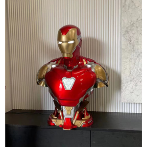 Statue en résine demi-corps de l'héroïque personnage d'anime Iron Man MK50 pour la décoration de bureau, de maison et comme cadeau - Product Image 2