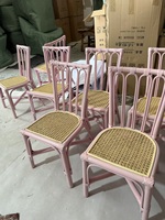 Ensemble de chaises à nœud en rotin rustique chaise en rotin arc-en-ciel naturel pour décor d'enfant pour salon extérieur chambre meubles location entreprise