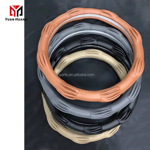 Housse de <span class=keywords><strong>volant</strong></span> de voiture en <span class=keywords><strong>cuir</strong></span> de 38 cm, style sport, antidérapante et anti-rayures - Product Image 2