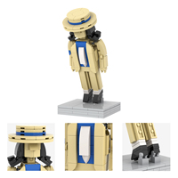MOC1805 Cantante, compositor, bailarín, artista, filantropo, músico estadounidense, bloques de construcción de plástico de 192 piezas, juguetes para niños