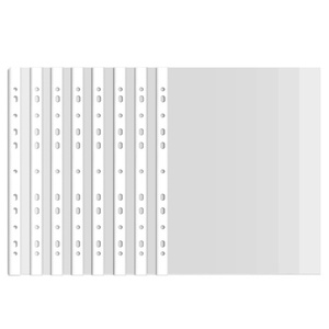 Cartella trasparente in PP a fogli mobili con 11 fori, inserto <span class=keywords><strong>A4</strong></span>, tasche protettive per pagine a 11 fori, protezioni in plastica per fogli - Product Image 1