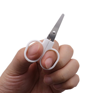 Stainless Steel Mini Scissors White Straight Head For Paper Crafts Household Use - Product Image 1