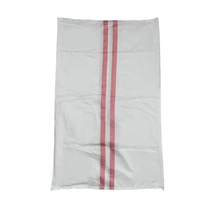 Plus white pp price customized logo printing polypropylene woven rice packing bag