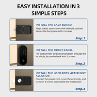 Cerradura Inteligente Bluelock B50 Redonda con Control TTlock Tuya, IP65 Impermeable, Seguridad con Huella Dactilar, Código y Tarjeta