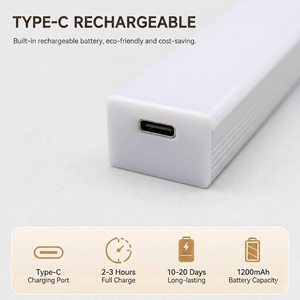 Modern 5V Type-C rechargeable PIR <b>motion</b> <b>sensor</b> <b>LED</b> cabinet <b>light</b> with wireless magnetic attachment for living room furniture - Product Image 5