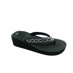 Sandalias de <span class=keywords><strong>playa</strong></span> ligeras <span class=keywords><strong>con</strong></span> aumento de talón de EVA para mujer, <span class=keywords><strong>chanclas</strong></span> de cuña <span class=keywords><strong>con</strong></span> diamantes de imitación para zapatillas - Product Image 1