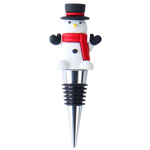 Christmas <b>Wine</b> Stoppers Zinc Alloy Bottle Seals Santa Snowman Design Party Gift - Product Image 4
