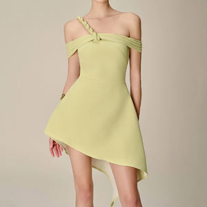 ZYHT 73540 nuove tendenze personalizzate senza spalline abito da sera treccia decorato Mini abito a linea Sexy con spalle scoperte - Product Image 3