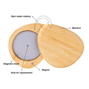 Innovation Emballage cosmétique écologique Coussin de luxe Fond de teint vide Boîtier compact rond en métal blush magnétique - Product Image 3