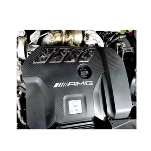 3K Twja Carbono Weave em acabamento brilhante Dry Carbon Fiber Engine Cover Para BENZ AMG A45 W177