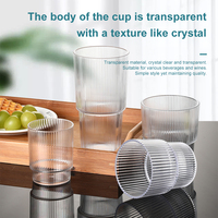 Vaso de Plástico Resistente al Calor para Restaurante, Taza de Té, Vaso para Enjuague Bucal, Vaso de PC para Beber Agua Directamente, para Fiestas