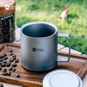 Topaida Outdoor Pure Titanium <b>Tea</b> <b>Infuser</b> Cup With Filter Portable For Camping And Travel Double Layer Anti Scalding - Product Image 2