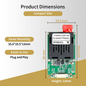 SH LINK CVBS 1CH Transceiver Vidéo Analogique CCTV Fibre Optique Monofibre FC 60KM TTL TX RX Module 1310/1550nm pour Signal Caméra - Product Image 3
