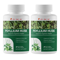 Capsules de fibres de psyllium végétaliennes |   Complément alimentaire à base de plantes pour la régularité intestinale et le bien-être cardiaque