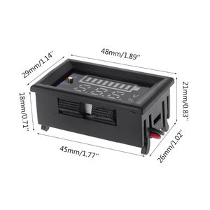 Dual-LED-Anzeige 12V Auto-Blei-Säure-Batterie-Ladetester Füllstandsanzeige Lithium-Batterie-Kapazitätsmessgerät - Product Image 3