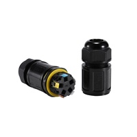 Conector de alimentación impermeable IP68 P de 2 y 3 pines, conector rápido sin tornillos de 4 vías tipo X para cámara de seguridad, cableado de jardín, paneles solares