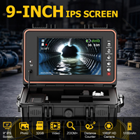 23mm Kamerakopf 60M Rohrleitungsendoskop-Kamera 9-Zoll IPS-Bildschirm 1080P Selbstnivellierend 512Hz Abflussrohr-Videoinspektionskamera