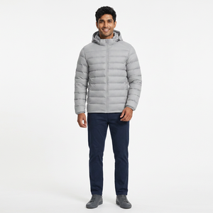Veste matelassée légère polyvalente pour homme, manteau d'hiver isolé avec capuche amovible, couche extérieure de saison, voyage, ski, camping - Product Image 1
