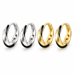Boucles d'oreilles Mobius pour femmes, forme simple et sobre, boucles d'oreilles à porter au quotidien, accessoires d'oreilles au style neutre - Product Image 6