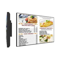 Menu personnalisé en métal pour centre commercial intérieur, boîte lumineuse rotative suspendue, écran tactile électronique, animation graphique
