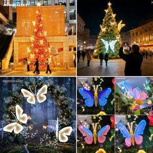 ไฟตกแต่งภูมิทัศน์กลางแจ้งรูปผีเสื้อ LED แบบเปิด-ปิดได้ สำหรับสวนสาธารณะมอมโวัลลีย์ พาร์ค วิว คอมเมอร์เชียล โอเพ่น คลอส วิงส์ เหมาะสำหรับฟาร์มสัตว์เลี้ยง คริสต์มาส ฮาโลวีน - Product Image 4
