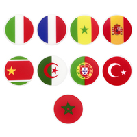 Vente en gros de clips de sucette personnalisés avec drapeau national, perles en silicone pour bébé imprimées, perles en silicone pour la dentition