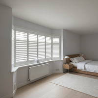 Portes pliantes horizontales en PVC vinyle, protection UV, de qualité industrielle, pour séparation de pièce, stores modernes de type plantation pour extérieur