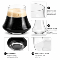 Tasse à café glacé, jus ou cocktail en verre borosilicate transparent de 10 oz, design Mont Fuji, sans pied, unique, pour latte
