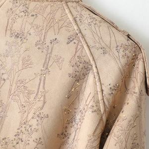 Boying automne nouveau Style femmes <span class=keywords><strong>Trench</strong></span> Coat pour les trajets quotidiens modèles personnalisés fermeture de ceinture avec bouton imprimé - Product Image 6