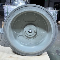 Moule en caoutchouc gris sur roue 15x5, bande de roulement ferme, résistant à l'usure, type plat pour Genie GS2032 GS2046 GS2632 GS2646 GS3232 GS3246