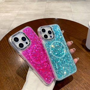 Funda Magnética Brillante de Lujo para Teléfono Móvil, Resistente a Golpes, para iPhone 15 16 <span class=keywords><strong>Pro</strong></span> <span class=keywords><strong>Max</strong></span> 14 Plus 13 <span class=keywords><strong>12</strong></span> 11 - Product Image 5