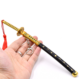 Llavero de espada de juguete de anime de aleación de zinc con funda desplegable, modelo <span class=keywords><strong>Touken</strong></span> Ranbu Mikazuki Munechika de 23 cm, ¡novedad! - Product Image 1