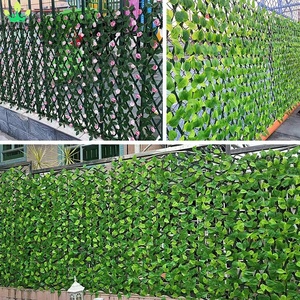 Cercas de Privacidad de Flores Artificiales, Hojas Verdes con Enrejado de Flores, Pantalla de Pared de Plástico para Decoración de Hogar, Jardín, Bodas y Fiestas - Product Image 3