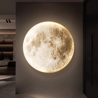 Lampe murale abstraite moderne de luxe New Moon en acrylique haut de gamme pour anniversaire, couloir, salle de séjour, décoration murale suspendue