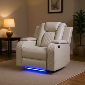 Sillón Reclinable DB Power de Cuero Sintético, Diseño Moderno de Una Plaza con Luz LED para Sala de Estar - Product Image 2