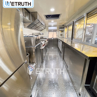 Wetruth Camion de restauration mobile avec cuisine complète, remorque à café, cuisine mobile de chantier, camion de crème glacée