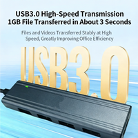 Expédition rapide, hub USB 3.0 4 ports haute vitesse 5 Gbps, en aluminium, plug and play, convertisseur pour ordinateur portable, ordinateur de bureau, hub USB C