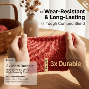 Hilo de Algodón Peinado de 100g, 6 Cabos, 30% Algodón de Fibra Larga, Alta Resistencia, Suave, para Tejer a <span class=keywords><strong>Crochet</strong></span>, Ideal para Suéteres y Bufandas de Bebé - Product Image 5